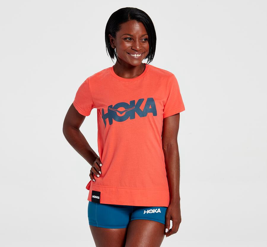 Camisa Hoka One One Feminino Laranja - Brand - 918-LNABYK